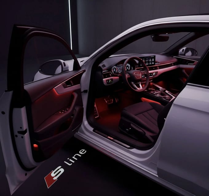 Instapverlichting Geschikt voor Audi – S-Line Logo – LED Deurverlichting – Set van 2 – Plug & Play