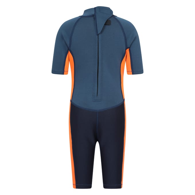 Mountain Warehouse Wetsuit met contrasterende panelen voor kinderen (Helder oranje)