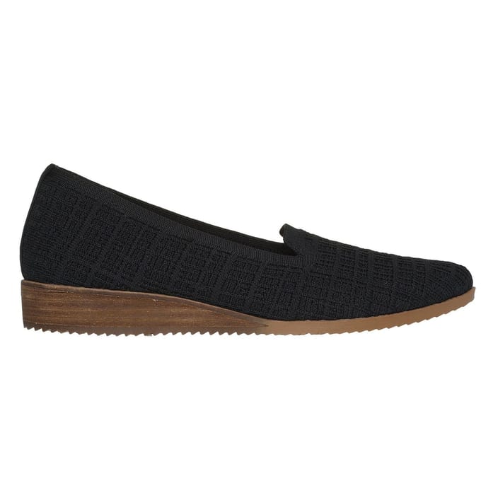 Skechers Cleo-sneakers met sleehak voor dames (Zwart)