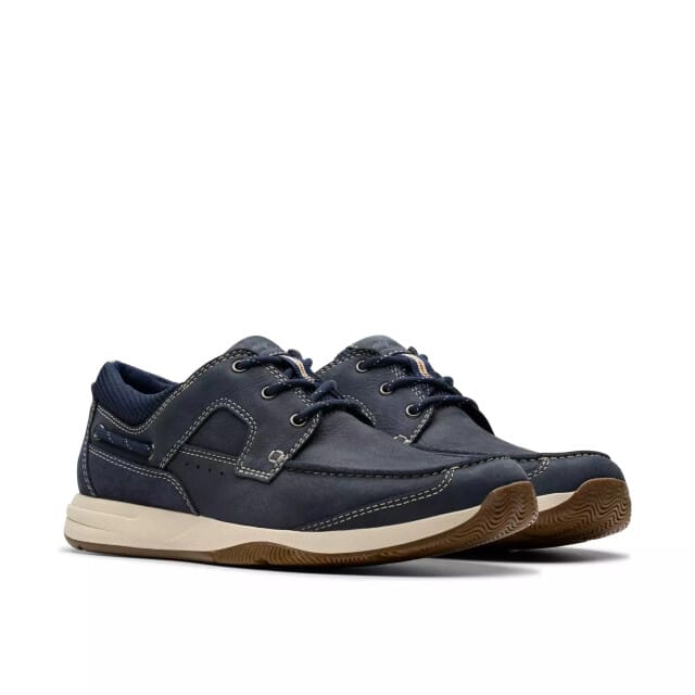 Clarks Sailview Lace - heren veterschoen - Blauw - maat 43 (EU) 9 (UK)