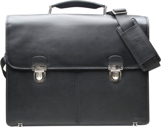 Esquire Business tas Laptoptas met laptopvak Oxford Briefcase Black Zwart