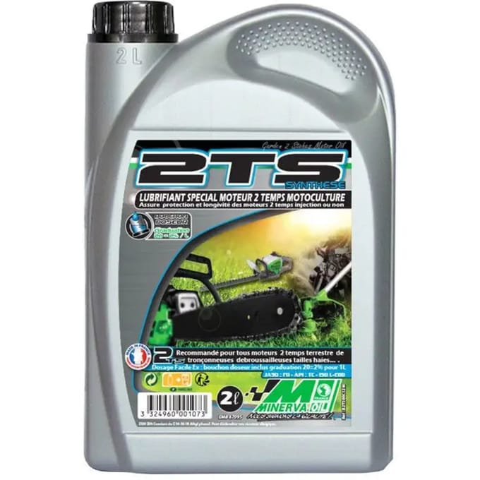 Motorfiets motorolie Minerva Oil 2Ts 100% France 2 L