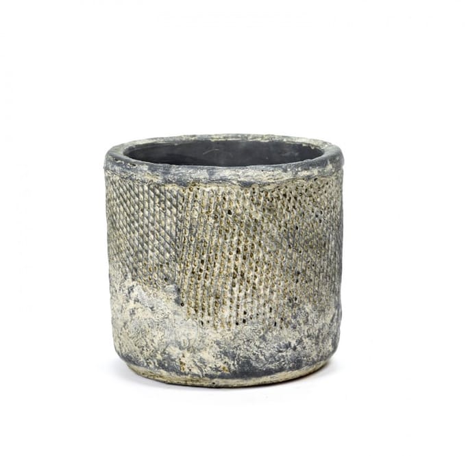 Serax Bloempot Fossil S Black Rustiek L 14.5 W 14.5 H 13.5 CM