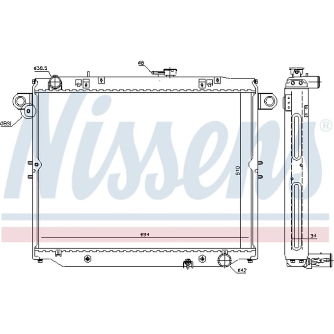 Radiator, motorkoeling NISSENS 64881