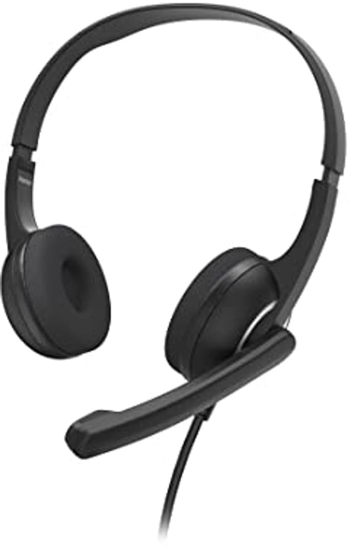 Bekabelde headset met microfoon en USB-aansluiting voor professioneel gebruik