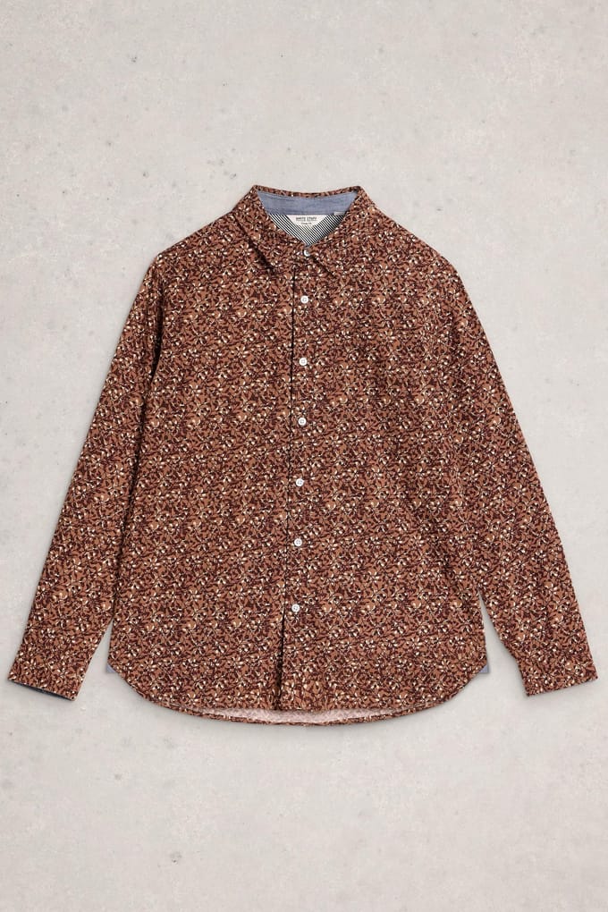 White Stuff Mini Twigs Ls Printed Shirt Pink Multi Taglia: S | Camicie Casual Outlet | Uomo | Rosa