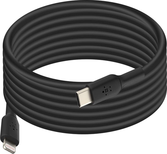 Belkin BOOST↑CHARGE - USB-C naar Lightning Kabel - 2 Meter - 20W - Zwart
