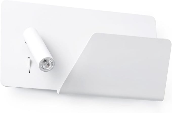 Wandlamp met USB-aansluiting en boekenplank - Compacte design verlichting