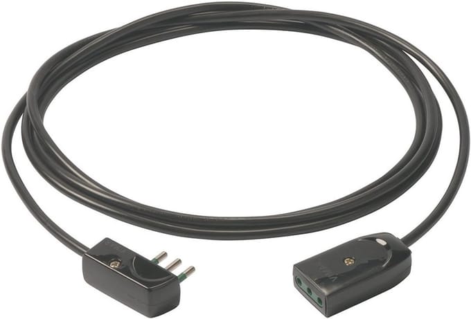 Verlengsnoer 5 meter met platte stekker - 3G0.75 zwart