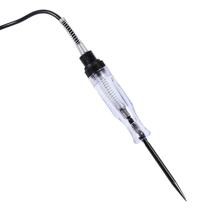 Auto 6V 12V 24V DC Auto Vrachtwagen Spanning Circuit Tester Auto Test VoltMeter Lange Sonde Pen Lamp black