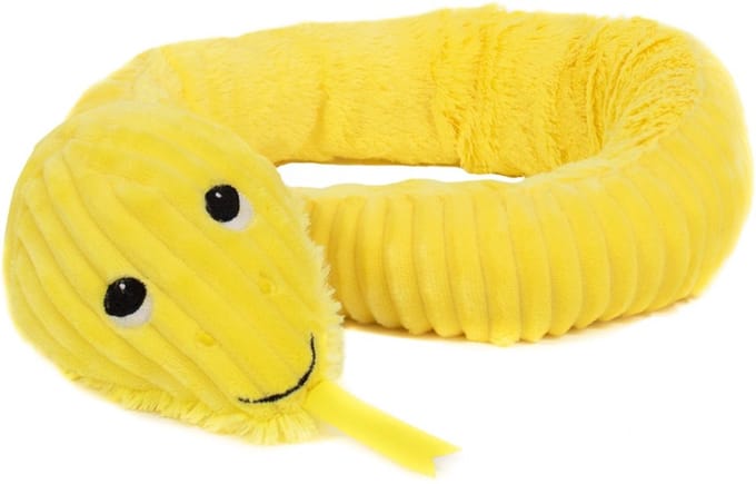 Les Deglingos Knuffel Slang Geel 30 Cm