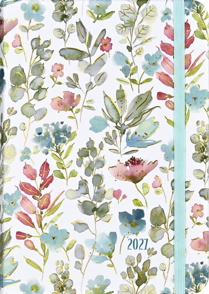 Floral Watercolor Compact diary 16-mnds 2027
