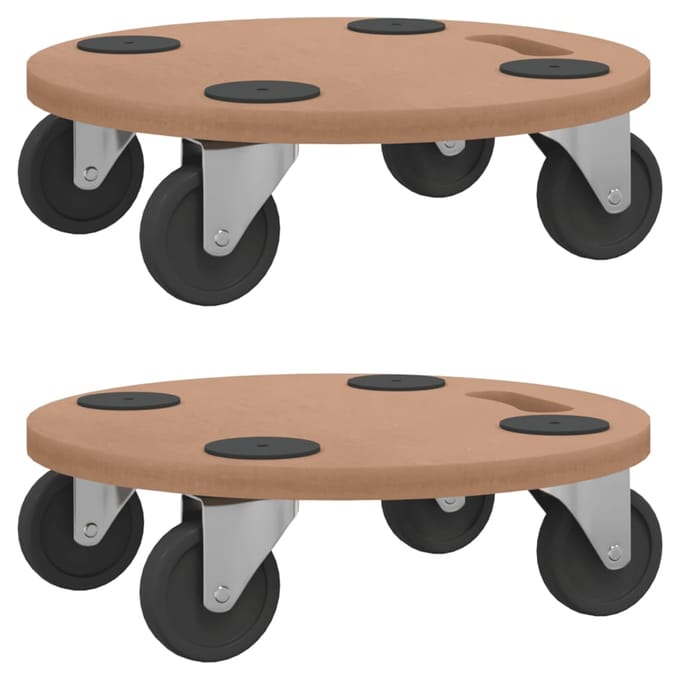 vidaXL - Meubelhondjes - 2 - st - rechthoekig - bewerkt - hout