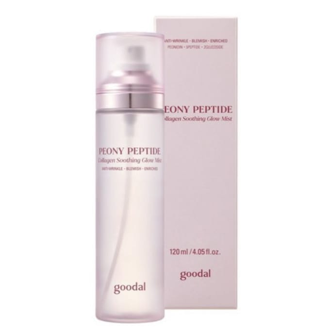 Goodal Brume Glow Peony Peptide Collagène 120ml | Brume Visage Hydratante Éclat | 1 Pièce white