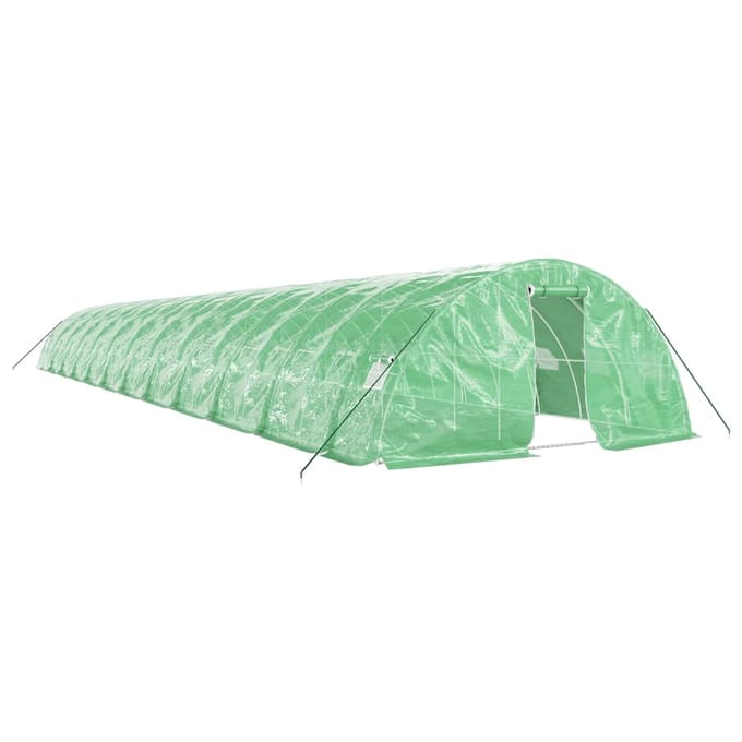 vidaXL - Tuinkas - met - stalen - frame - 120 - m² - 24x5x2,3 - m - groen