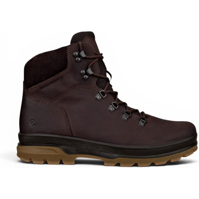 Ecco Bruine Leren Waterdichte Veterschoenen Voor Heren - Rugged Track 25