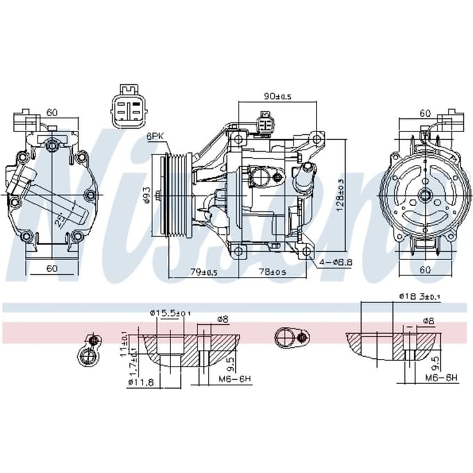 Compressor airconditioning NISSENS 890036