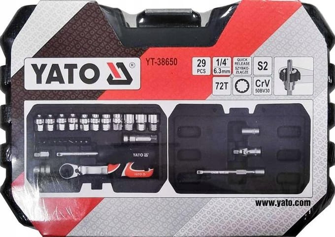 Yato 29-delige 1/4" Spline dopsleutelset