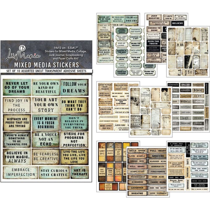 Mixed Media Sticker Set - Kind Thoughts