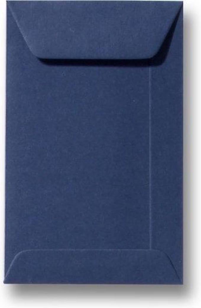 Envelop 6,5 x 10,5 cm Donkerblauw 100 stuks