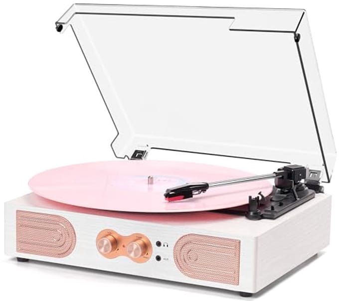 Vintage Vinylplatenspeler met Ingebouwde Luidsprekers en Bluetooth