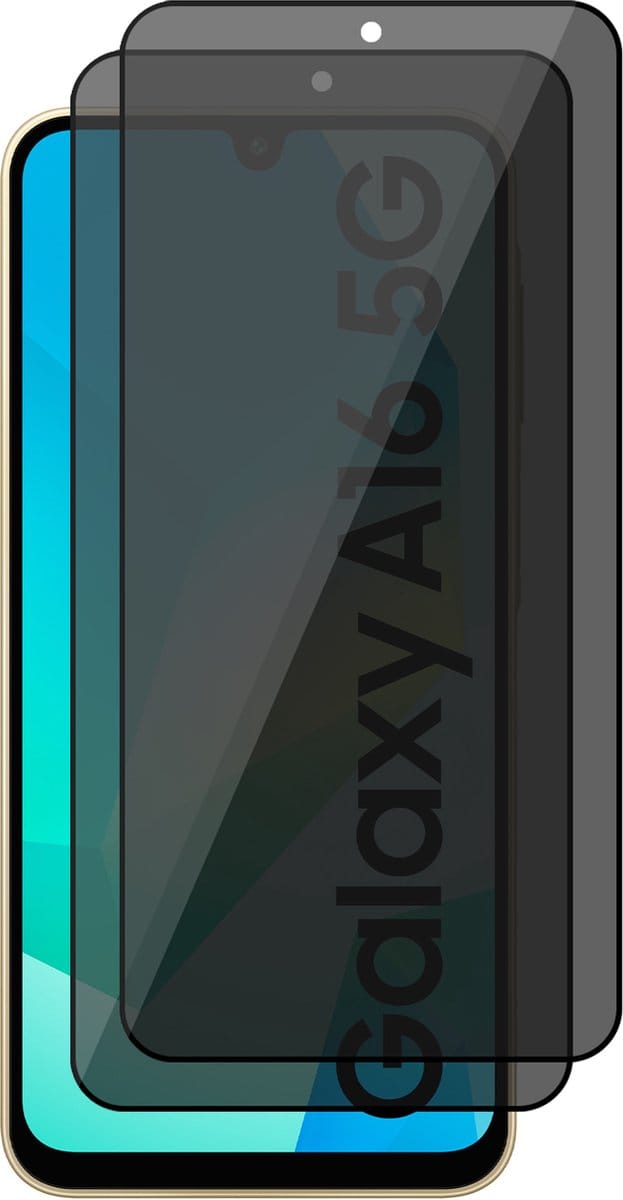 Privacy Screenprotector geschikt voor Samsung Galaxy A16 - 2x Volledig Dekkend Glas Screen Protector