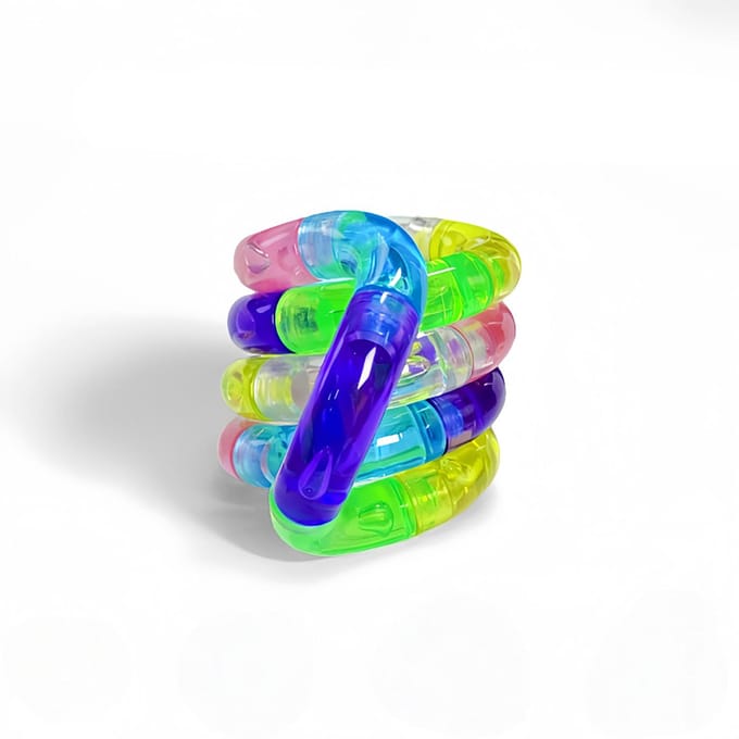 Stressverlichtend speelgoed Twist Music, Focus Angst Vingerverlichting Speelgoed, Draagbaar Stressverlichtend Gereedschap blue