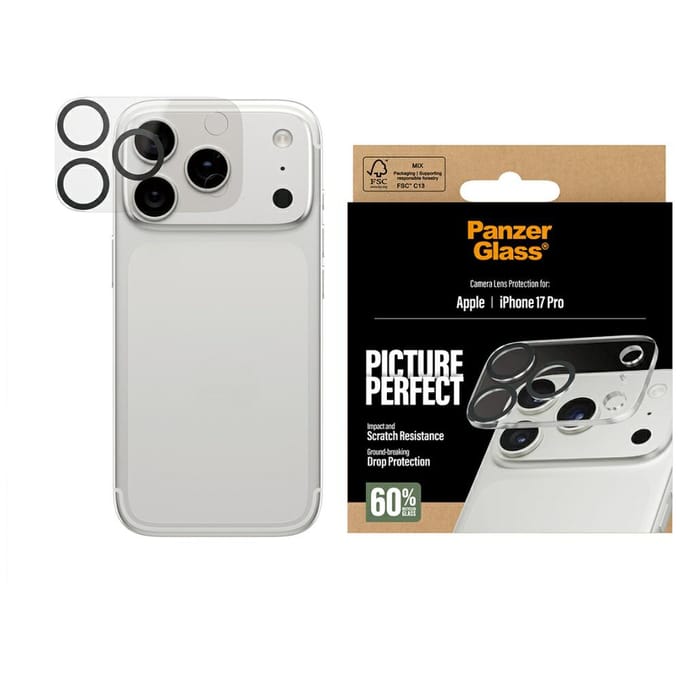 PanzerGlass Screenprotector geschikt voor Apple iPhone 17 Pro Glazen | PanzerGlass Picture Perfect Camera Lens Protector - Case Friendly