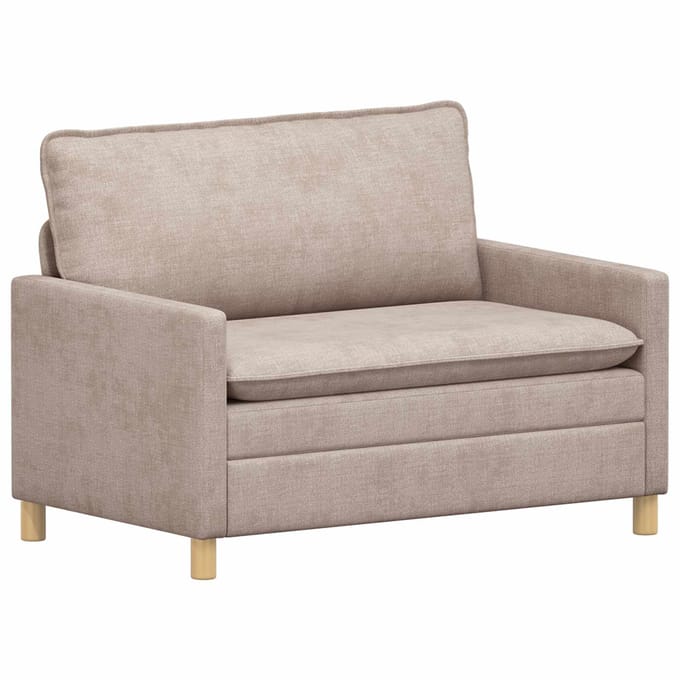vidaXL - Bank - Beige - 126 - x - 81 - x - 87,5 - cm - Polyester