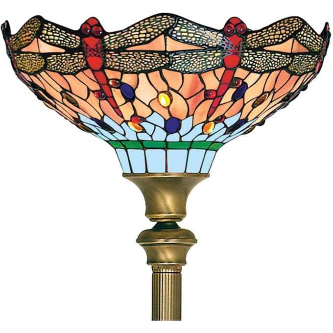 Searchlight Vloerlamp Dragonfly in Tiffany-stijl