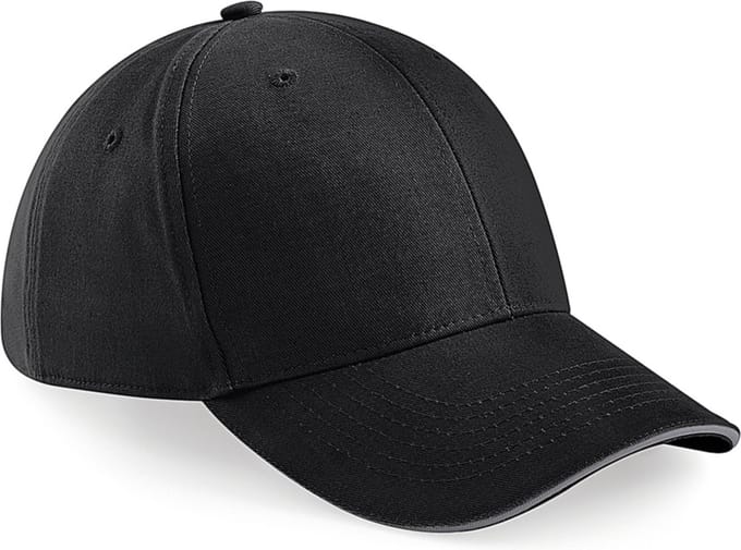 Beechfield Pet Athleisure met 6 panelen B20 - Black / Graphite Grey - One size