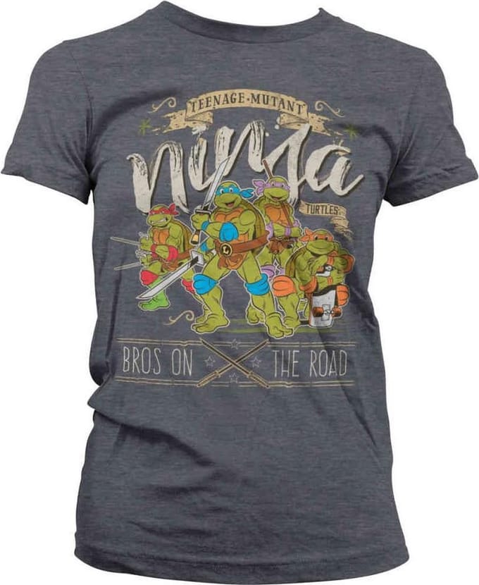Teenage Mutant Ninja Turtles Dames Tshirt -M- Bros On The Road Grijs