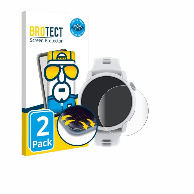 BROTECT - Screenprotector voor Coros Pace 2/ 4 - Folie Beschermfolie transparant volledig dekking - 2 Stuks