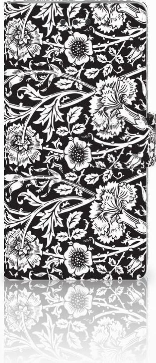 Huawei Ascend P8 Lite Hoesje Black Flowers