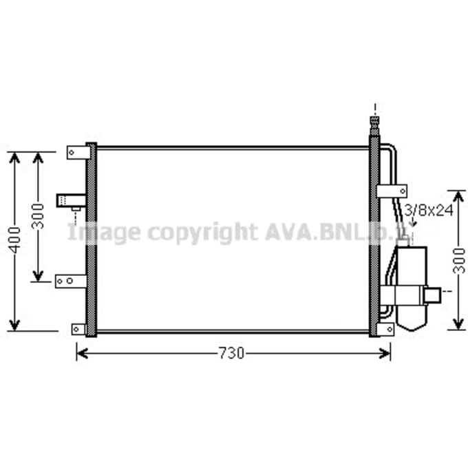 Condensator, airconditioning AVA COOLING VO5107D AVA