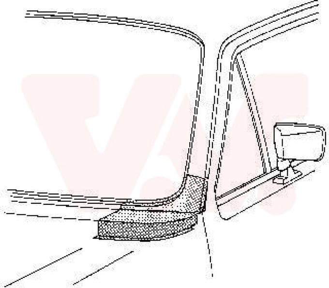 Van Wezel - WATERGELEIDINGSPLAAT VOOR VW GOLF I 1976-1983 GAV460729VWAN