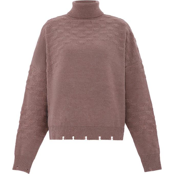 Faina Trui met coltrui Dames beige