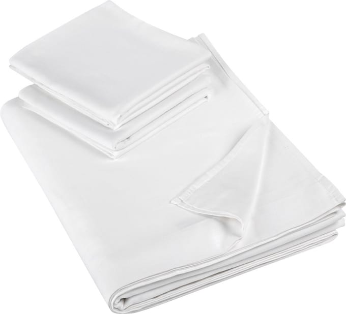 De Witte Lietaer Lakenset Olivia - Tweepersoons - 280 x 280 cm - Wit- Satijnkatoen