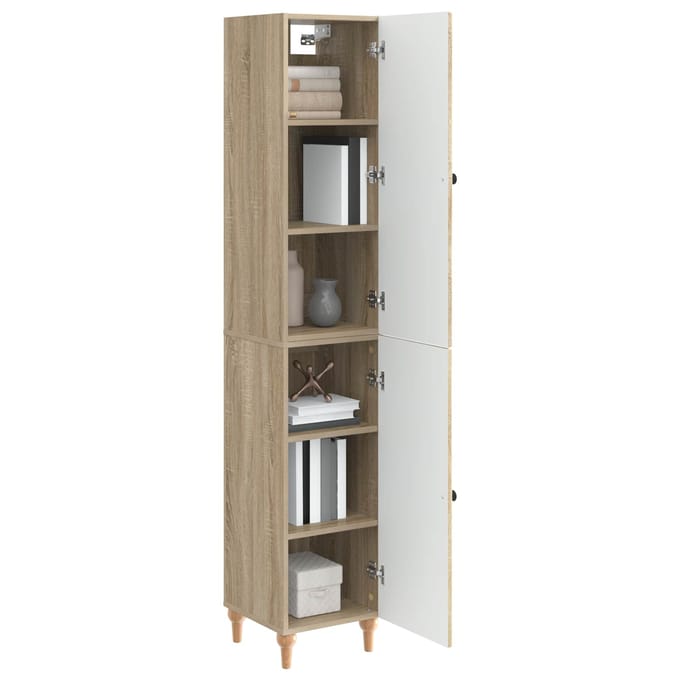 vidaXL - Kast - Set - 2 - st - Sonoma - Eiken - Bewerkt - hout