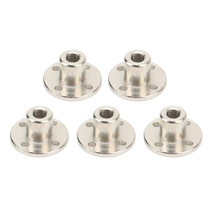 5 STKS RC Leidingschacht Koppeling 5 mm Binnendiameter Staal RC Flenskoppeling Connector voor Motor white