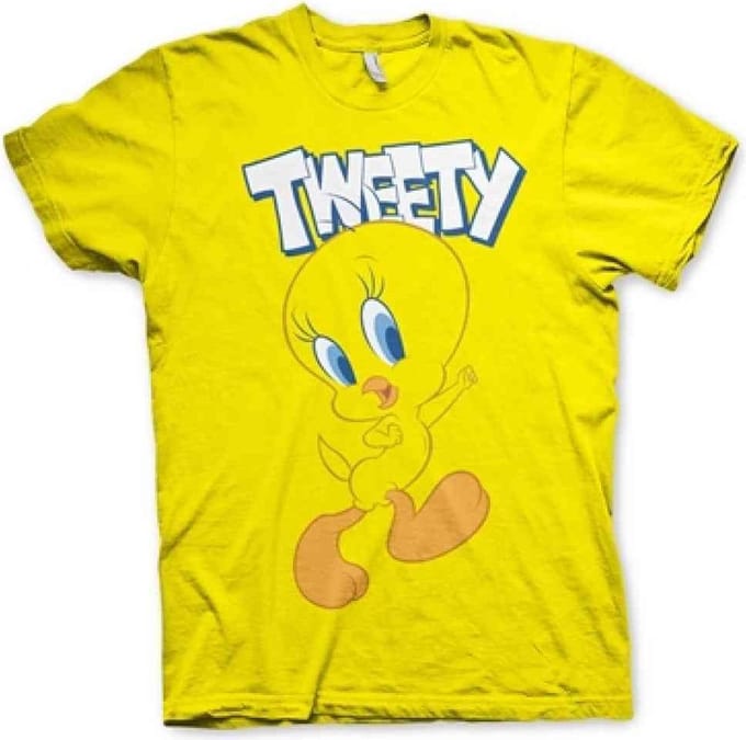 Looney Tunes Heren Tshirt -L- Tweety Geel