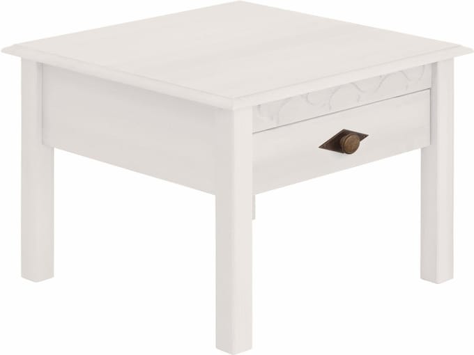 Laura - Salontafel 1 Lade Wit (42 x 60 x 60 cm)