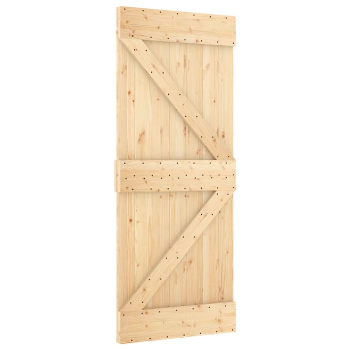 vidaXL - Deur - NARVIK - 85 - x - 210 - cm - Massief - Pine - Hout - (Onbehandeld) - Naturel