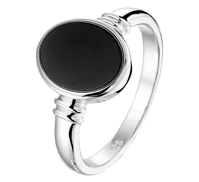 ring onyx zilver gerhodineerd 1328096