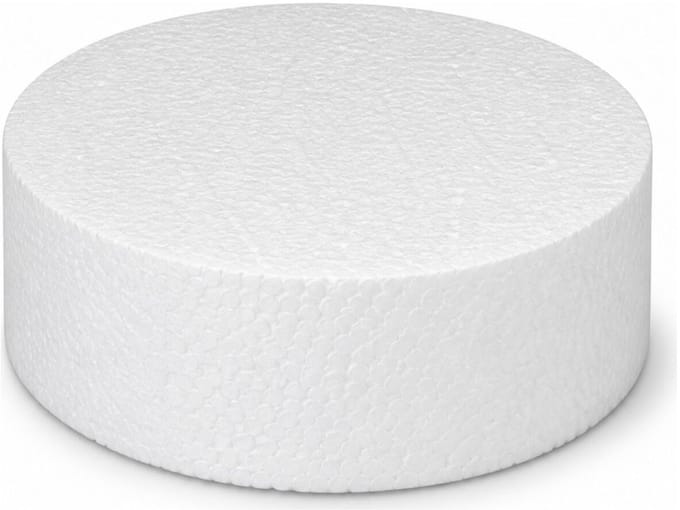 Piepschuim vormen - cirkel - 1x - D12,5 x 4 cm - styropor hobby / DIY vorm - basis knutselfiguren