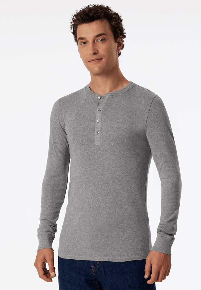Shirt met lange mouwen, grijs gemêleerd - Revival Karl-Heinz 5