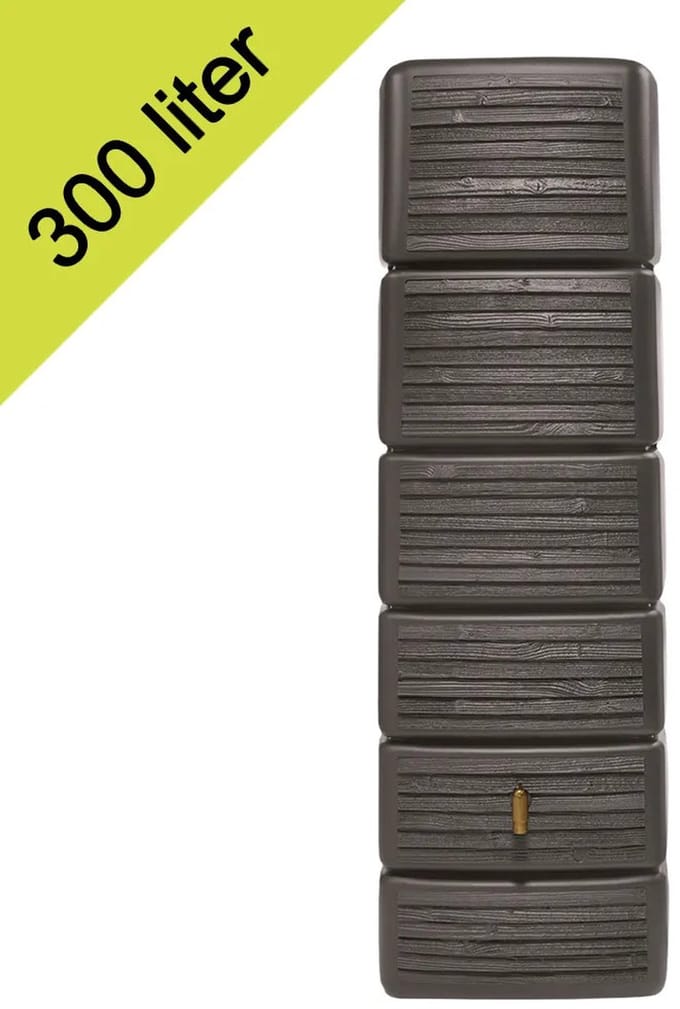 Regenton Slim - Wood Decor Dark - 300 Liter