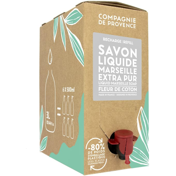 Compagnie De Provence Liquid Marseille Soap Refill Cotton Flower 3000 ml