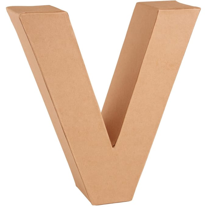 Kartonnen brief - Letter "V"