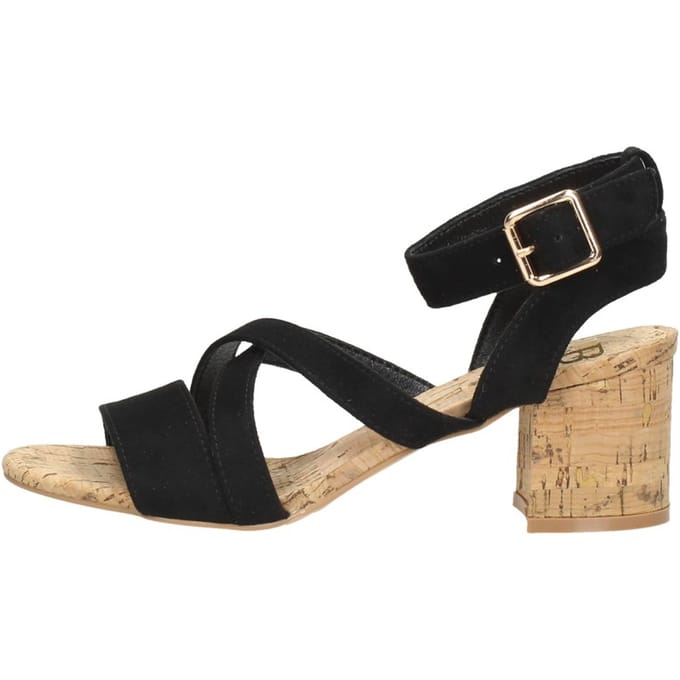 SUB55 Sandalen Hak Sandalen Hak - Zwart - Maat 36
